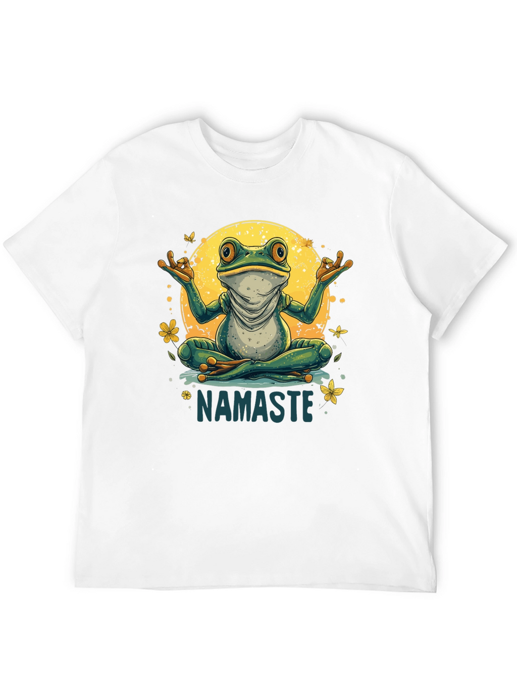 Namaste Yoga Frog Graphic Tee - Relaxed Fit