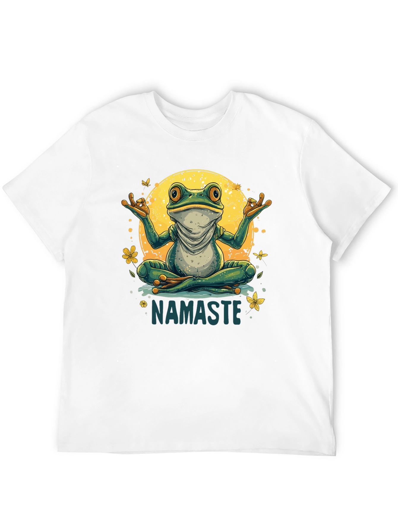 Namaste Yoga Frog Graphic Tee - Relaxed Fit