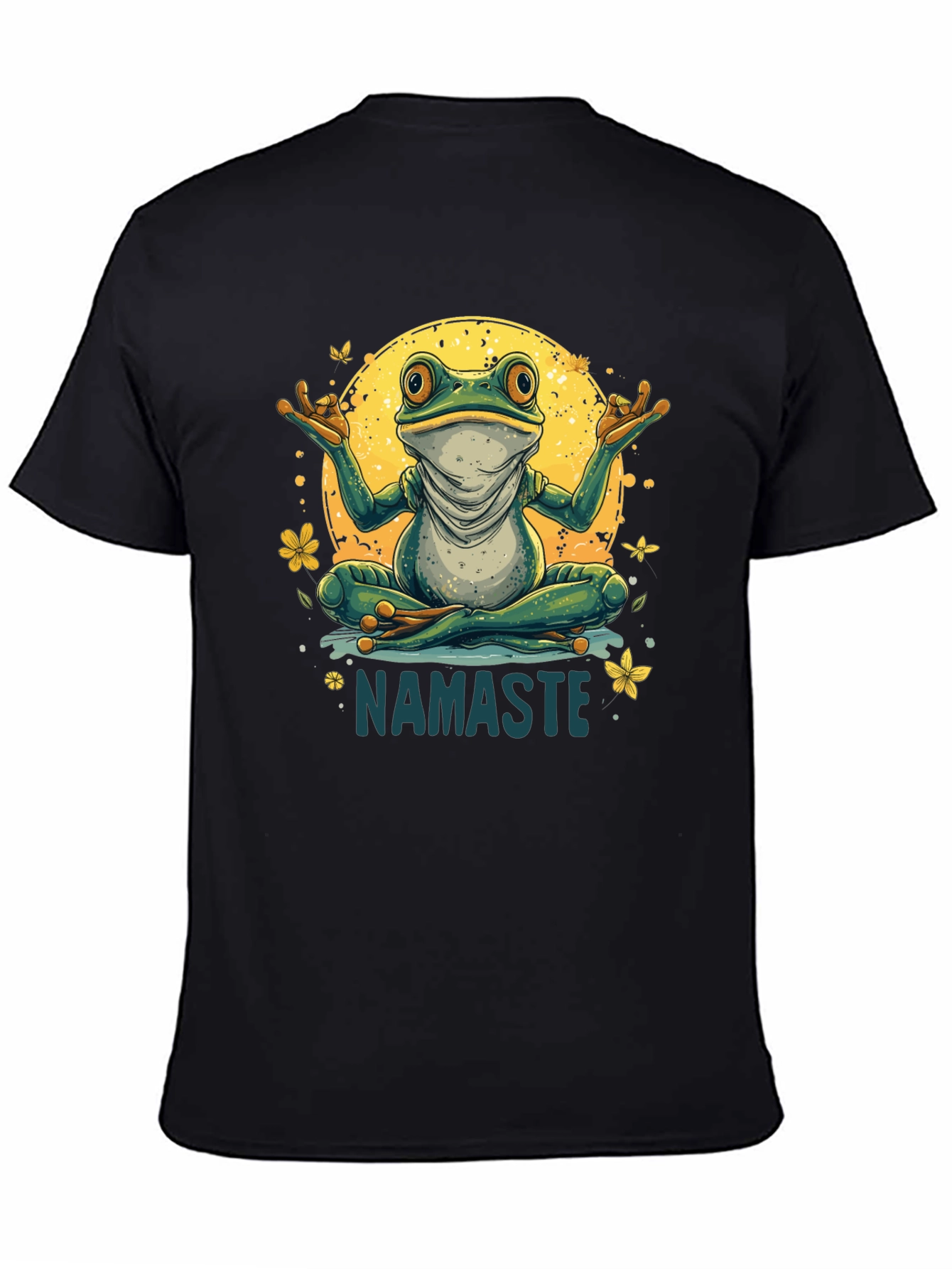 Namaste Yoga Frog Graphic Tee - Relaxed Fit
