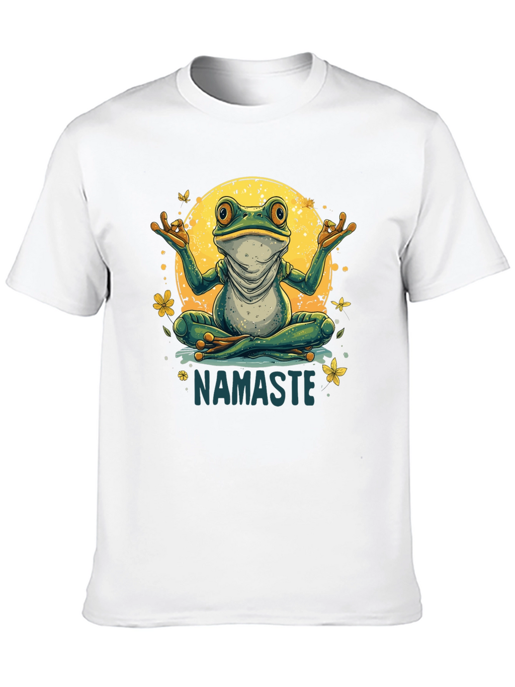 Namaste Yoga Frog Graphic Tee - Relaxed Fit