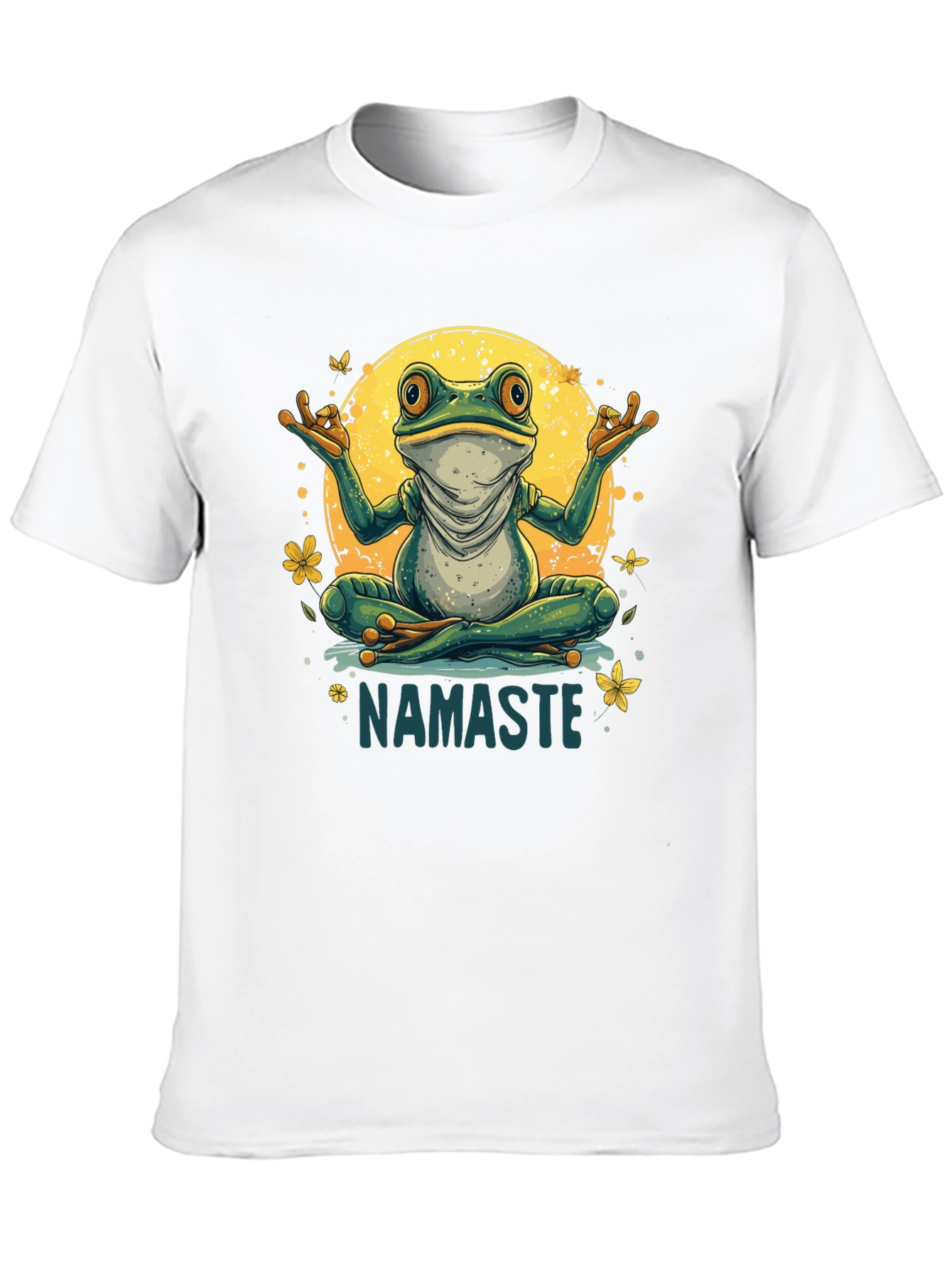 Namaste Yoga Frog Graphic Tee - Relaxed Fit