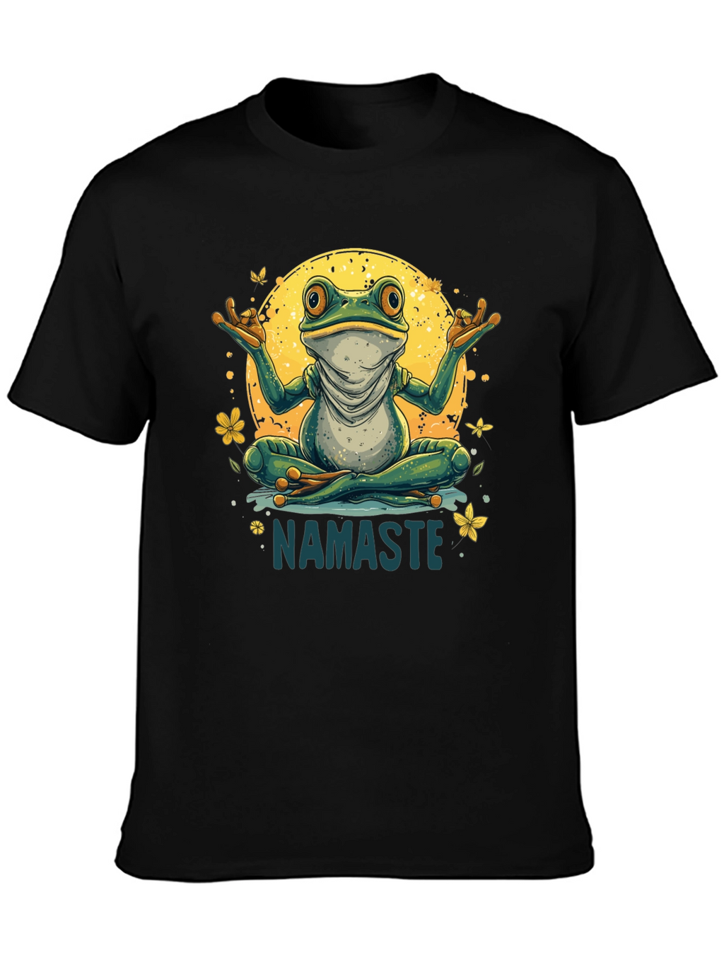 Namaste Yoga Frog Graphic Tee - Relaxed Fit