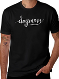 Dog Mom Graphic Tee - Black Cotton Comfort