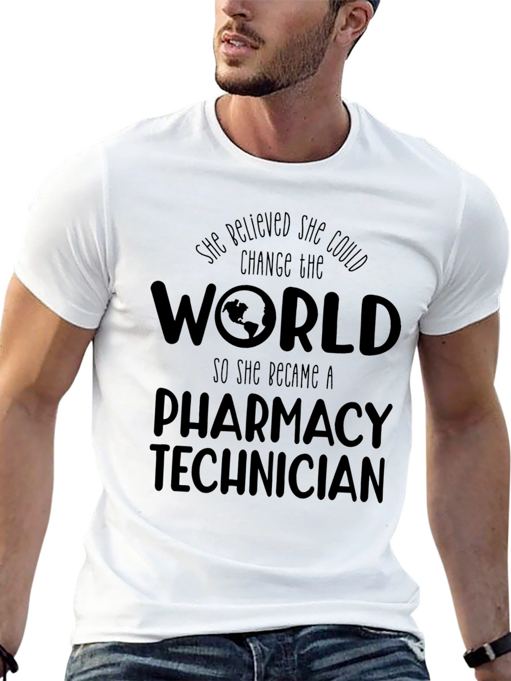Pharmacy Technician World Change T-Shirt