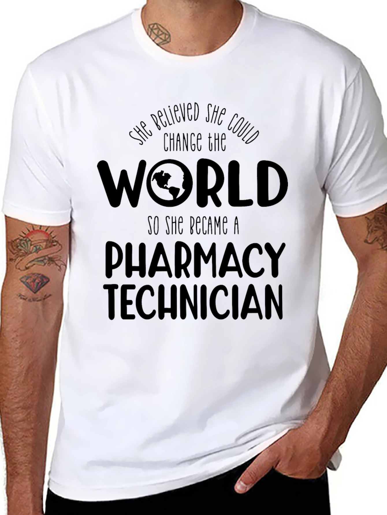 Pharmacy Technician World Change T-Shirt