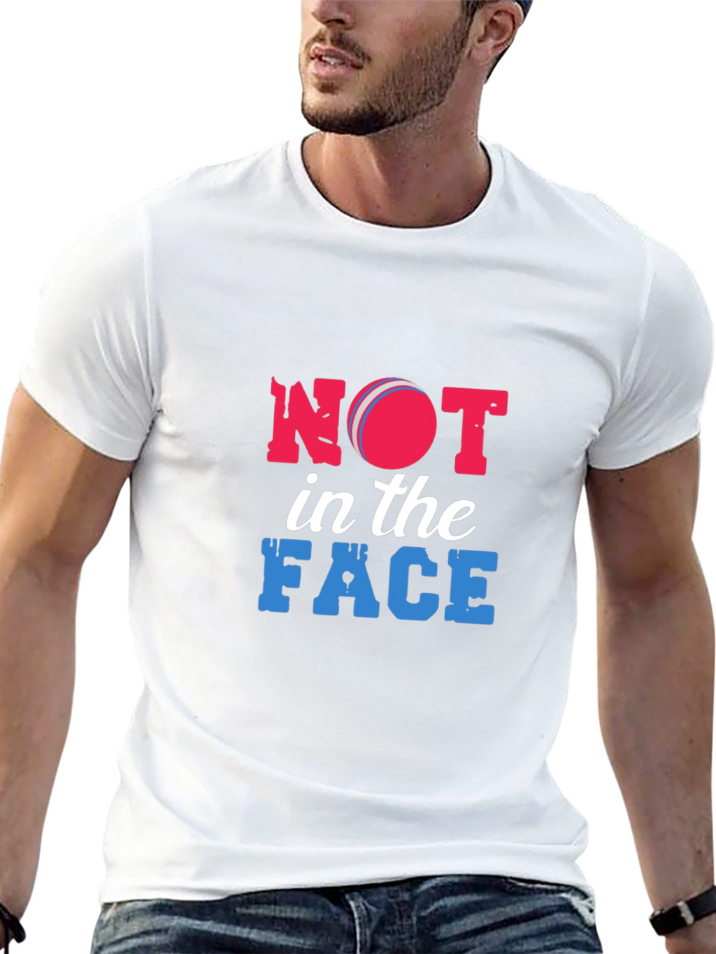 Not in the Face Black Graphic Tee