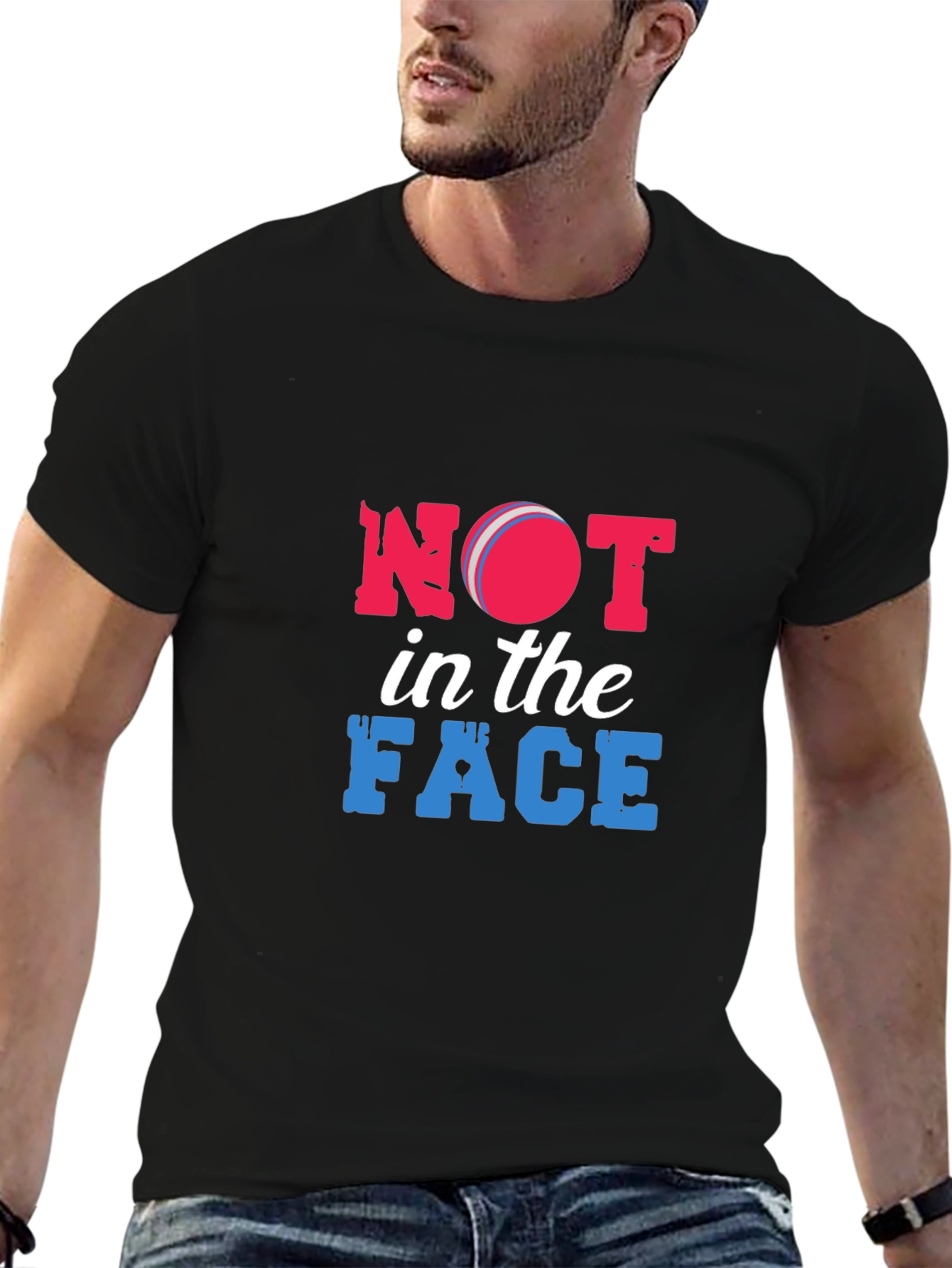 Not in the Face Black Graphic Tee