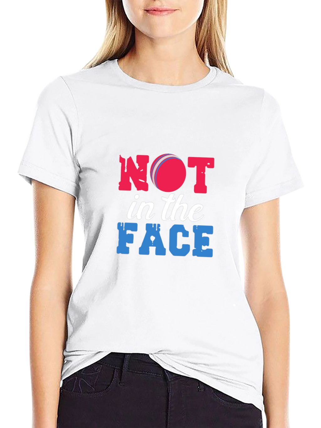 Not in the Face Black Graphic Tee