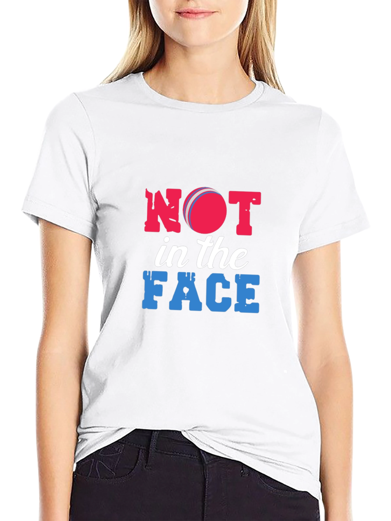 Not in the Face Black Graphic Tee