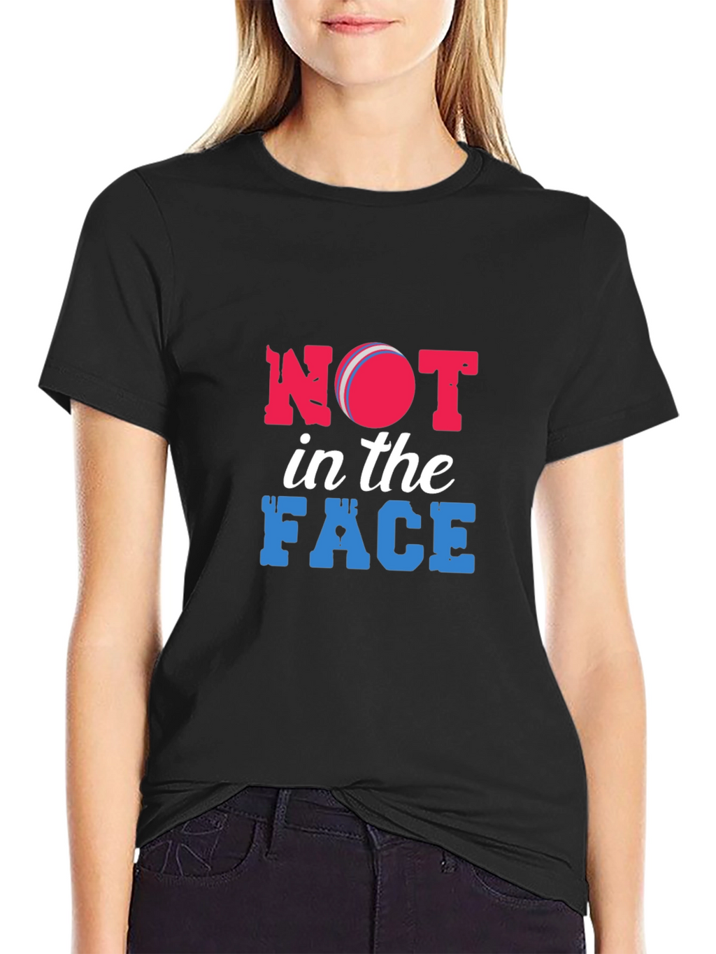 Not in the Face Black Graphic Tee