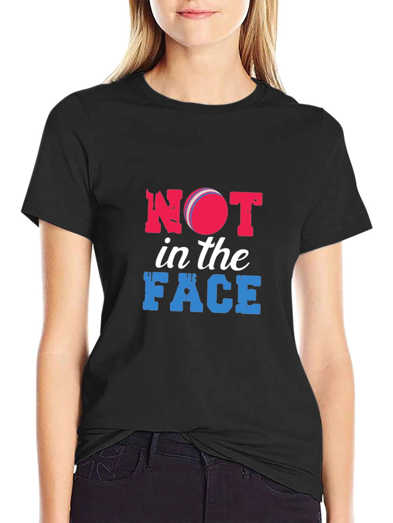 Not in the Face Black Graphic Tee