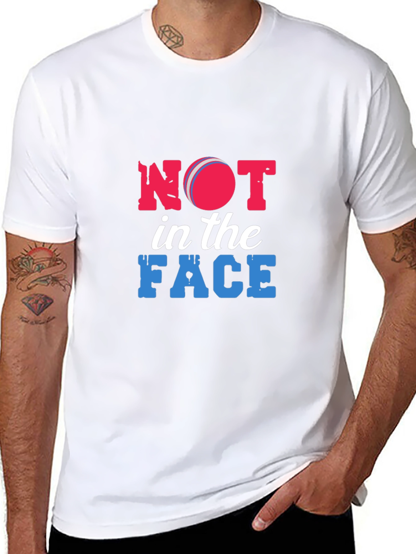Not in the Face Black Graphic Tee