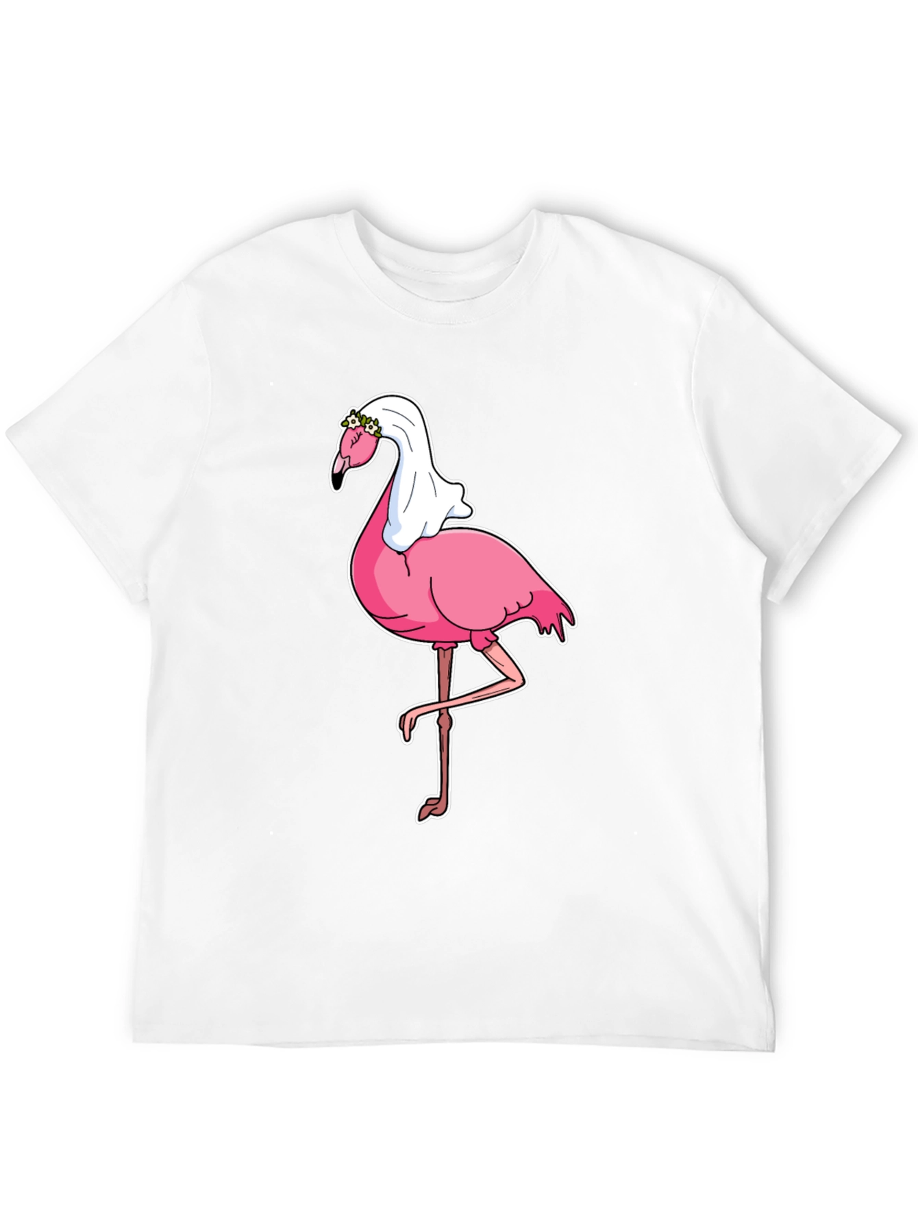 Bride Flamingo Graphic Tee - Black T-Shirt