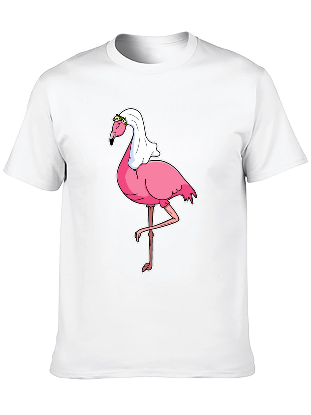 Bride Flamingo Graphic Tee - Black T-Shirt