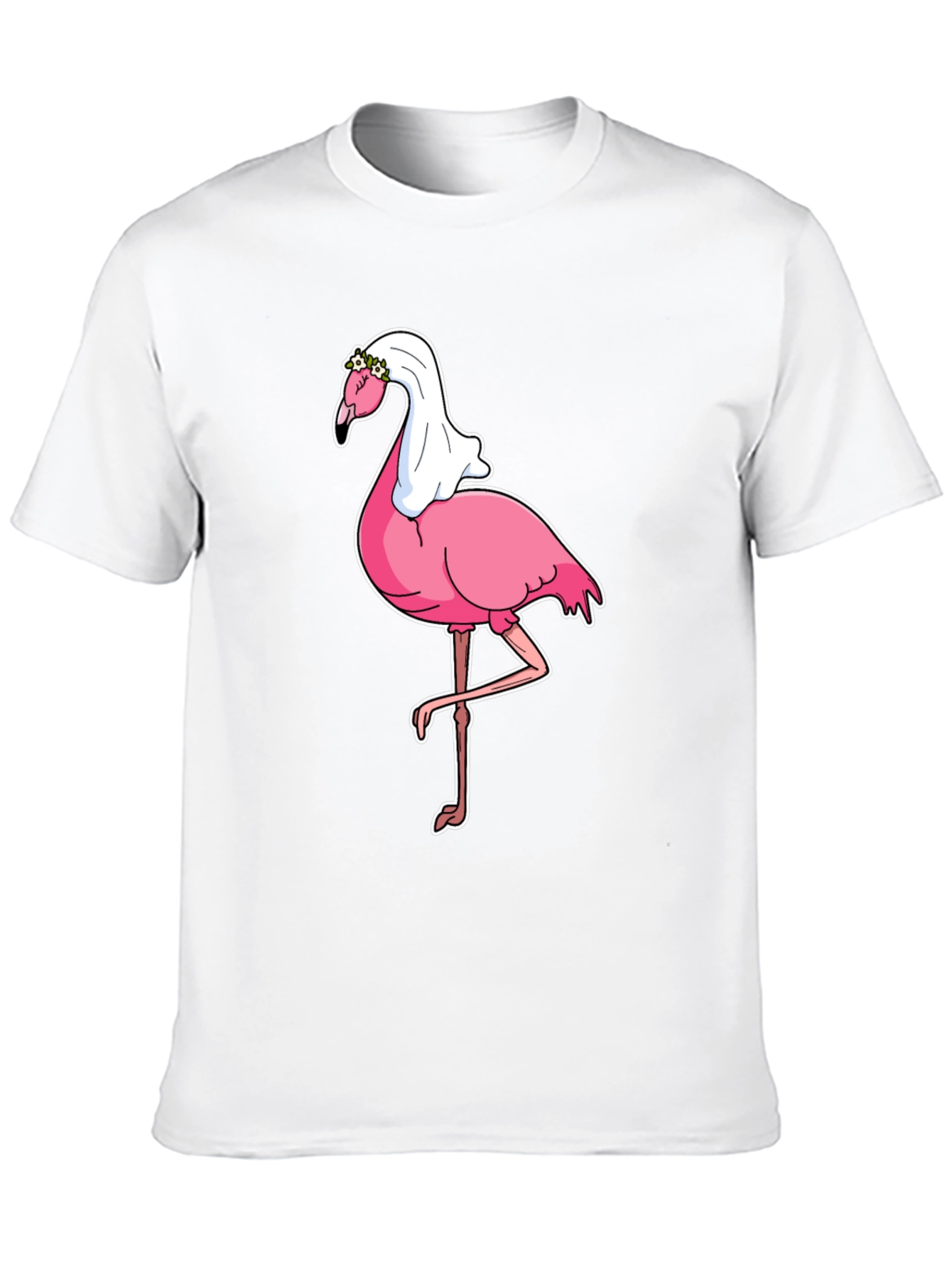 Bride Flamingo Graphic Tee - Black T-Shirt