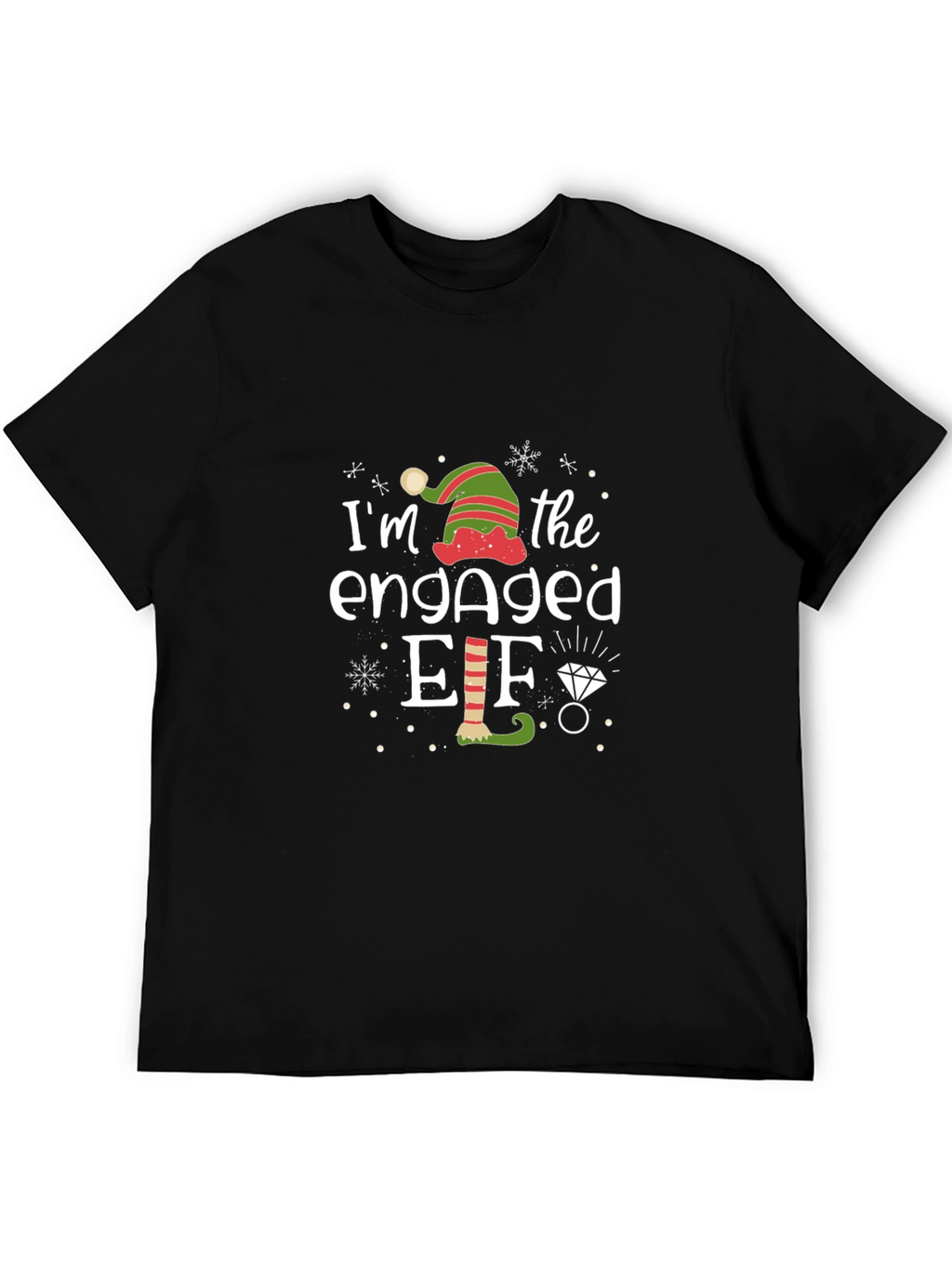 Engaged Elf Graphic Tee - Christmas Holiday Shirt