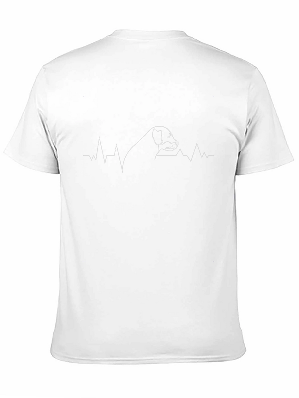 Dog Heartbeat T-Shirt - Black Minimalist Design