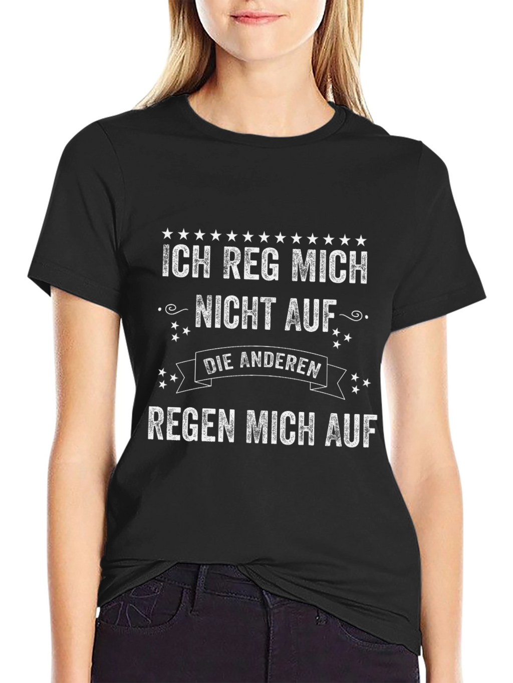 Ich Reg Mich Nicht Auf Funny Graphic T-Shirt
