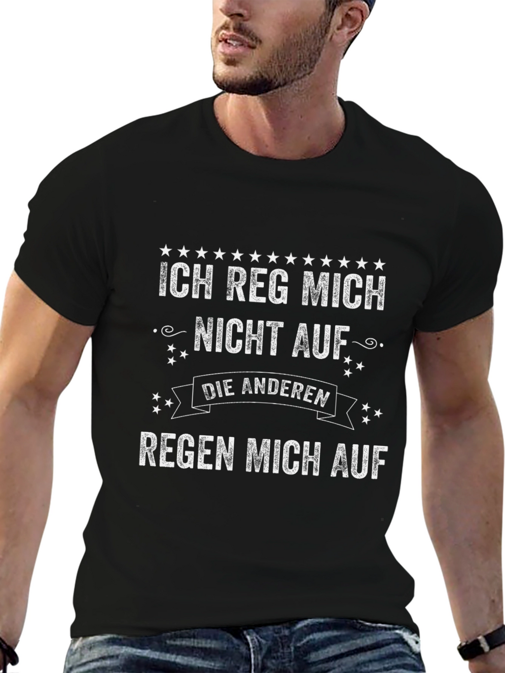 Ich Reg Mich Nicht Auf Funny Graphic T-Shirt