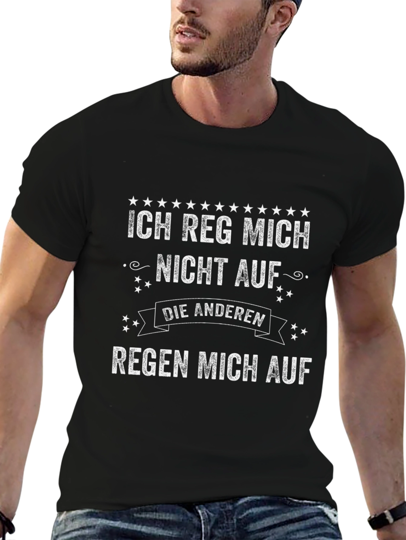 Ich Reg Mich Nicht Auf Funny Graphic T-Shirt