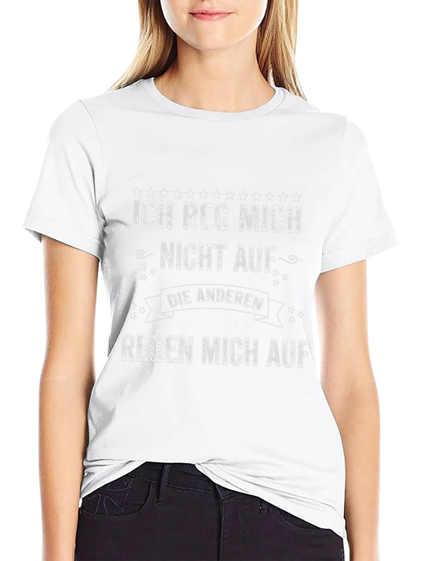 Ich Reg Mich Nicht Auf Funny Graphic T-Shirt