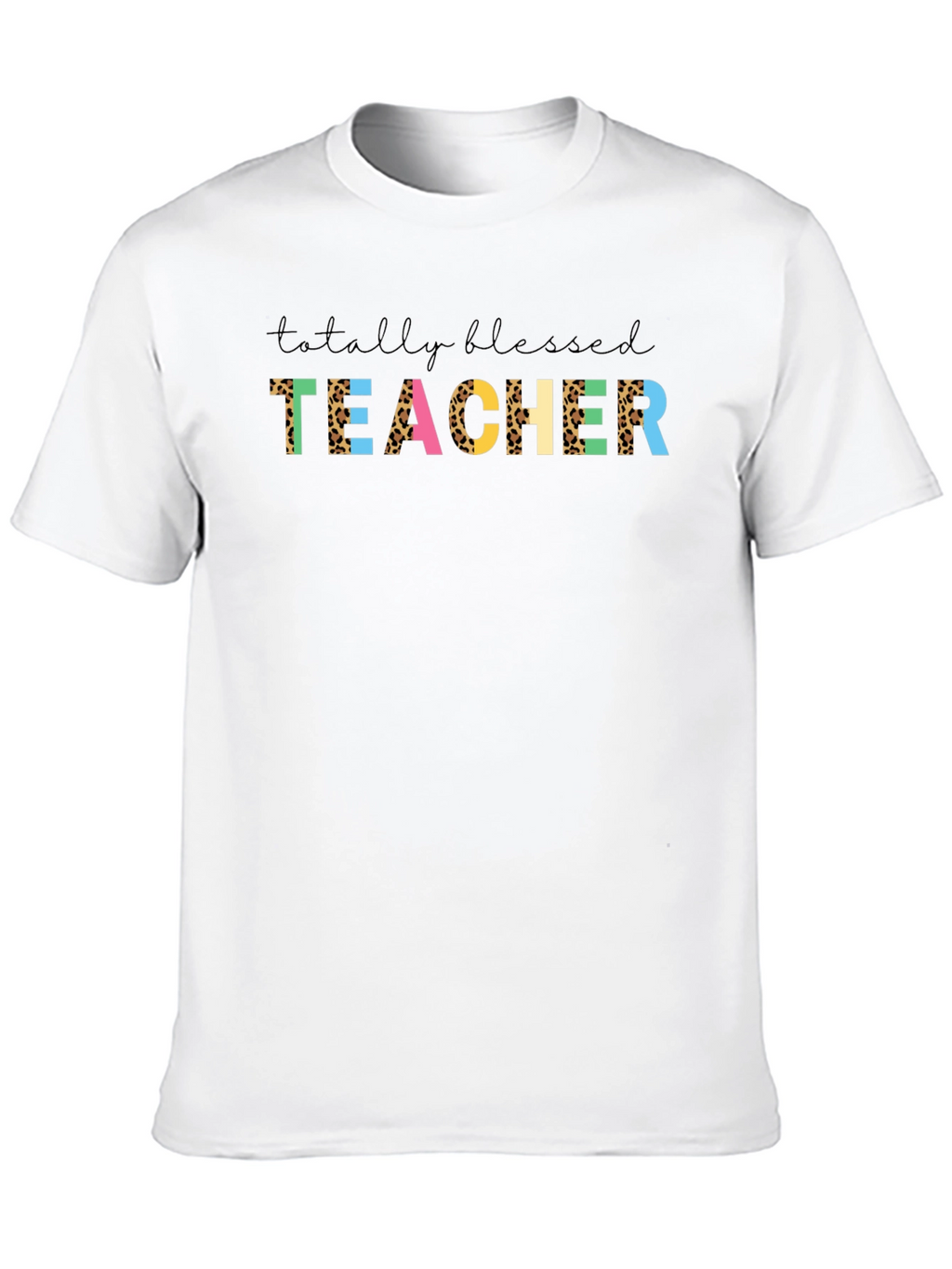 Totally Blessed Teacher Graphic Tee - Black