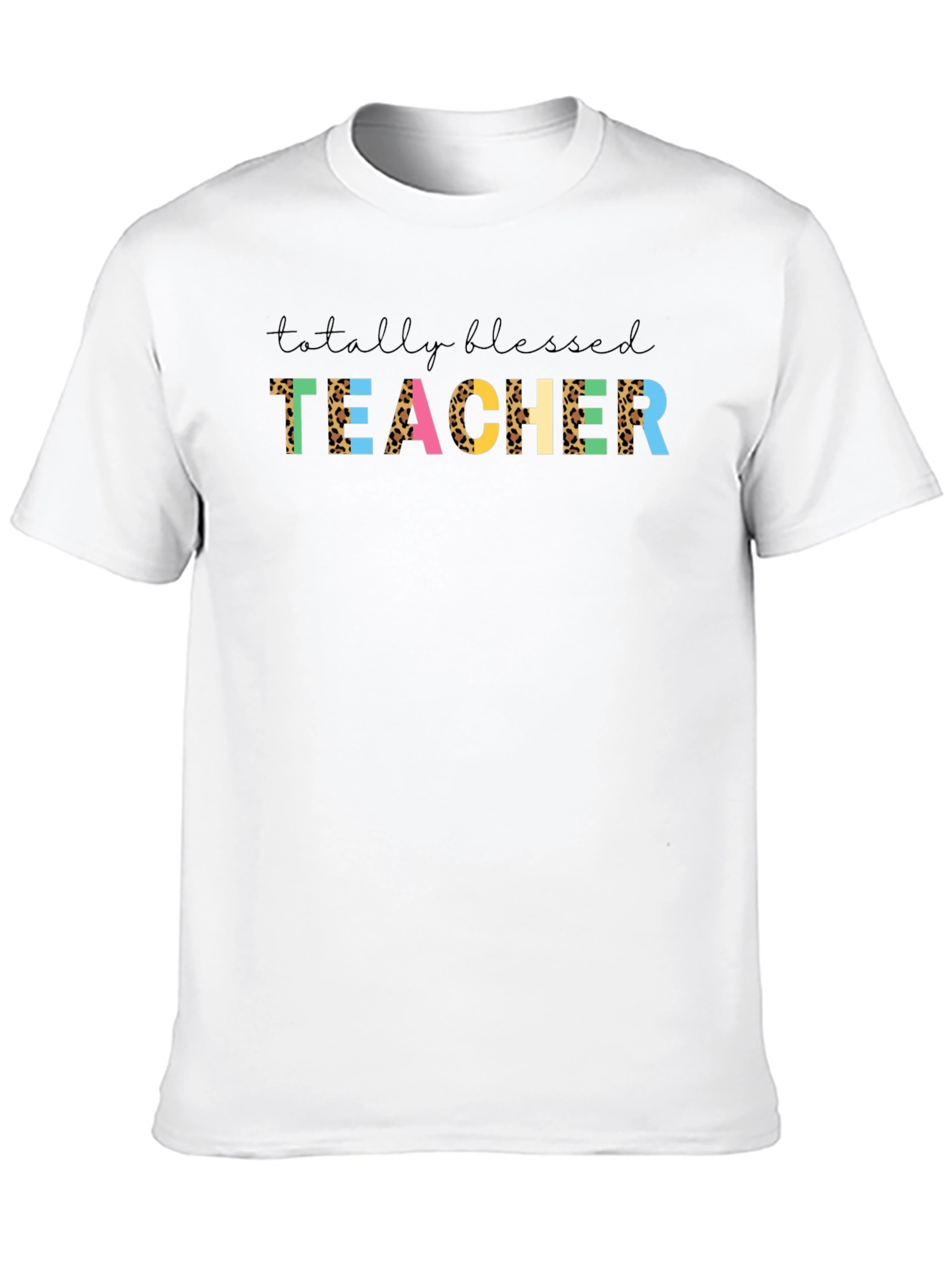 Totally Blessed Teacher Graphic Tee - Black
