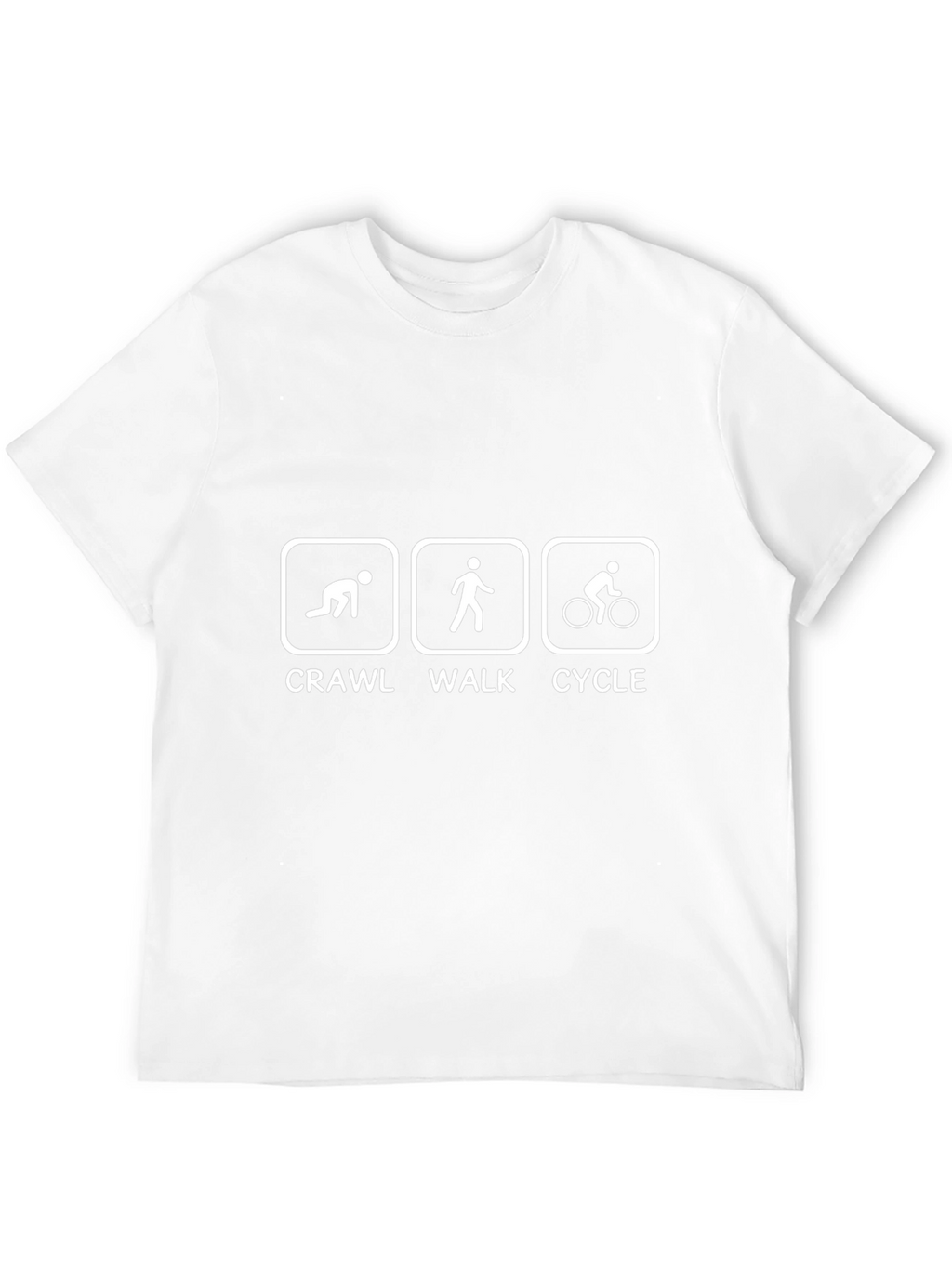 Crawl Walk Cycle Graphic Tee - Black Cotton T-Shirt