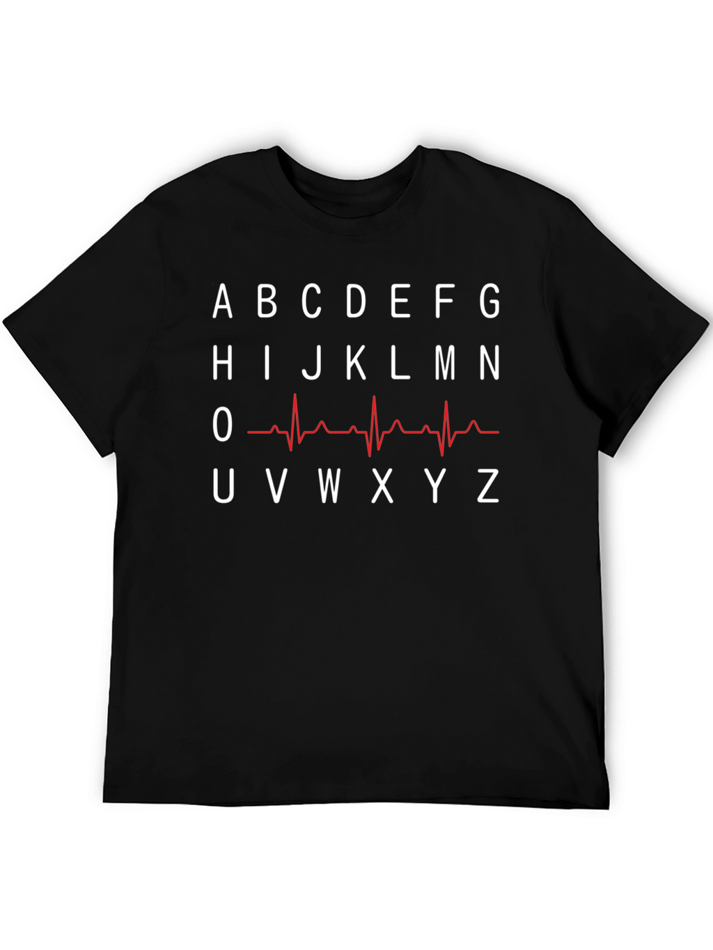 ECG Alphabet Graphic Tee - Cool Medical Shirt