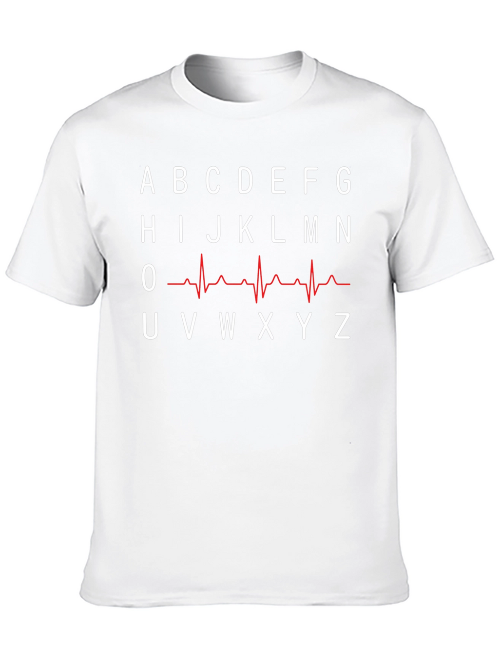 ECG Alphabet Graphic Tee - Cool Medical Shirt