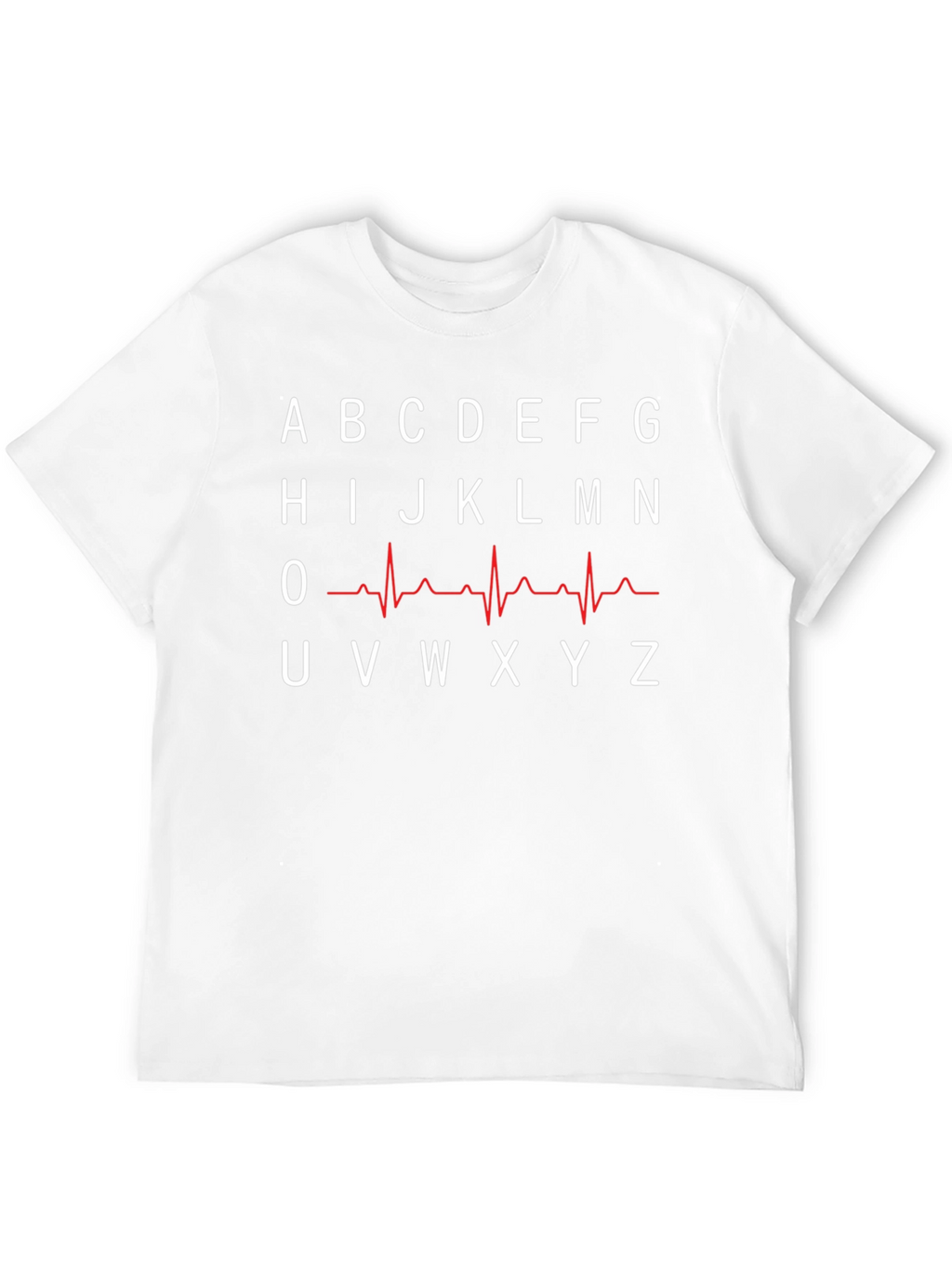ECG Alphabet Graphic Tee - Cool Medical Shirt