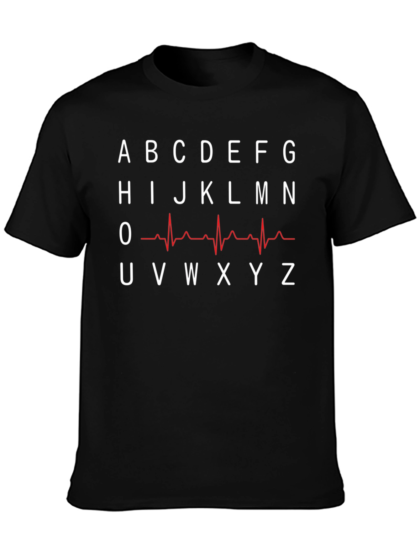 ECG Alphabet Graphic Tee - Cool Medical Shirt