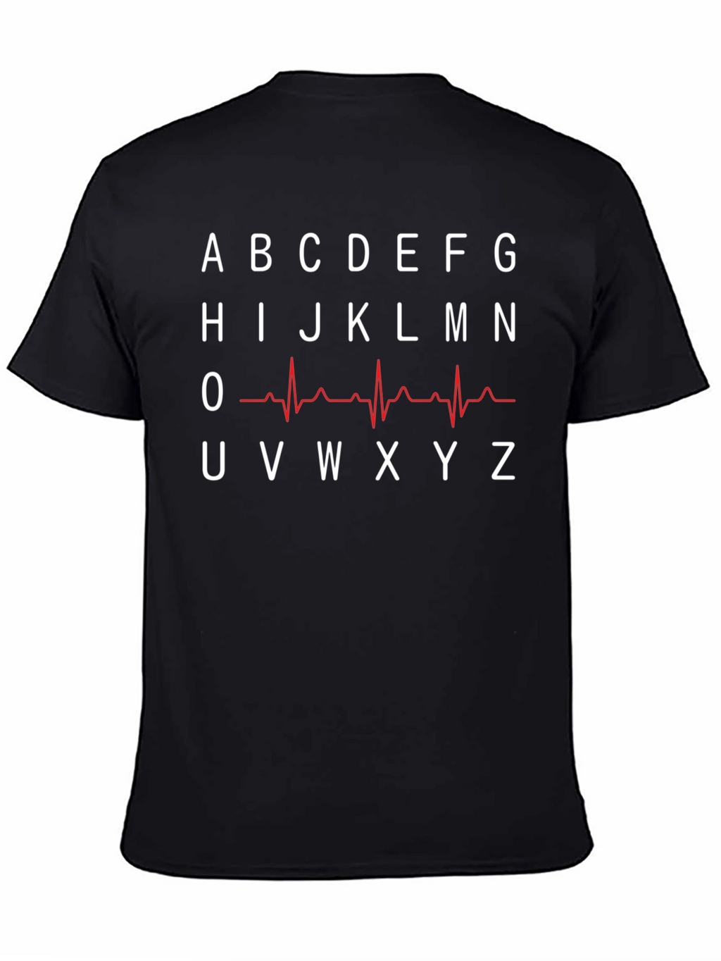 ECG Alphabet Graphic Tee - Cool Medical Shirt
