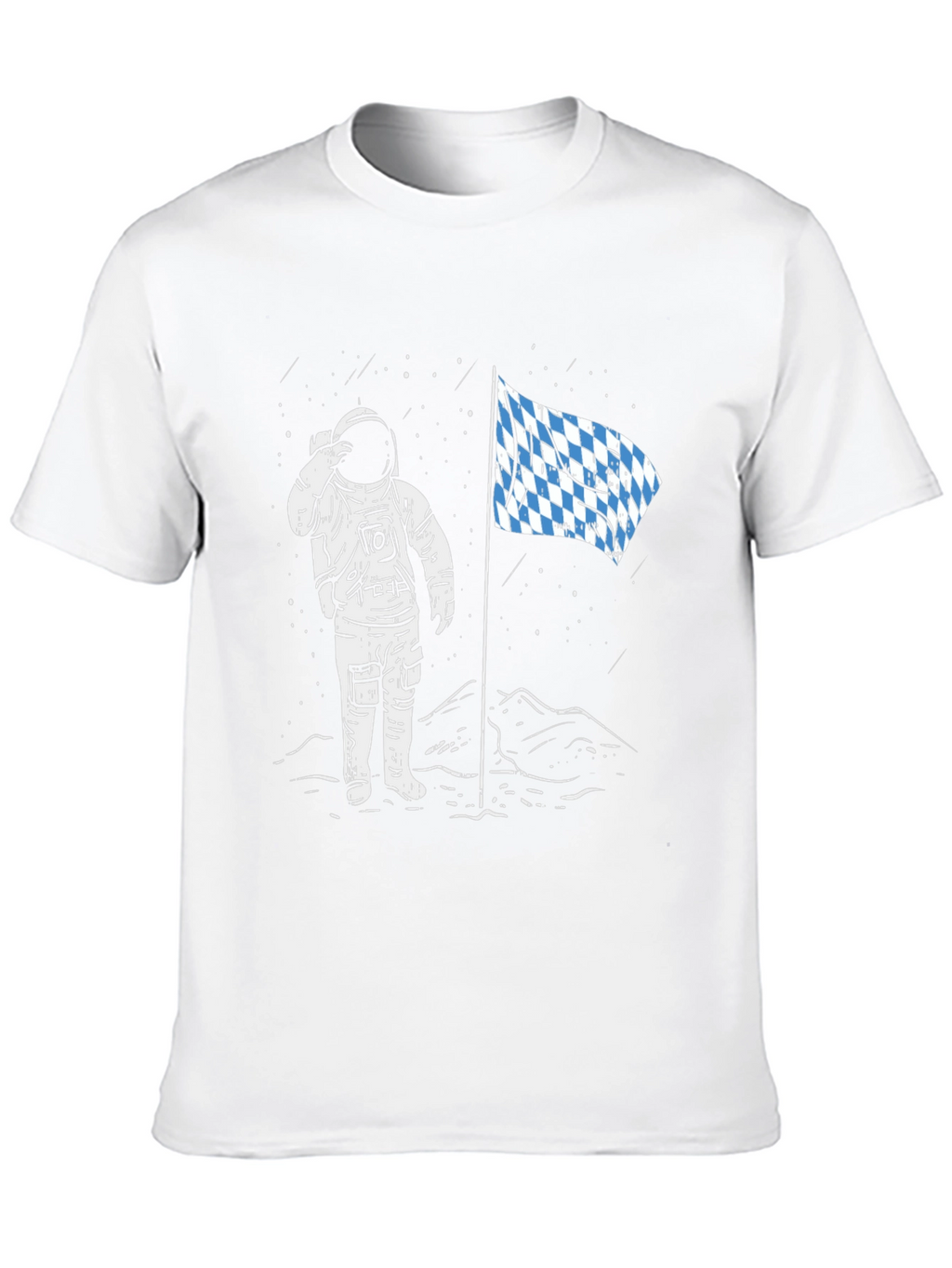 Astronaut Bavarian Flag Graphic Tee