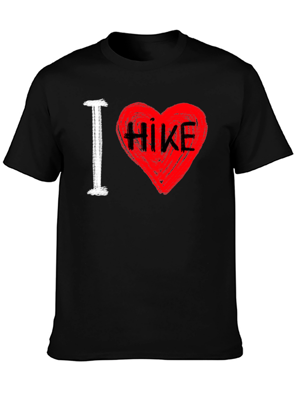 I Love Hiking T-Shirt - Heart Design