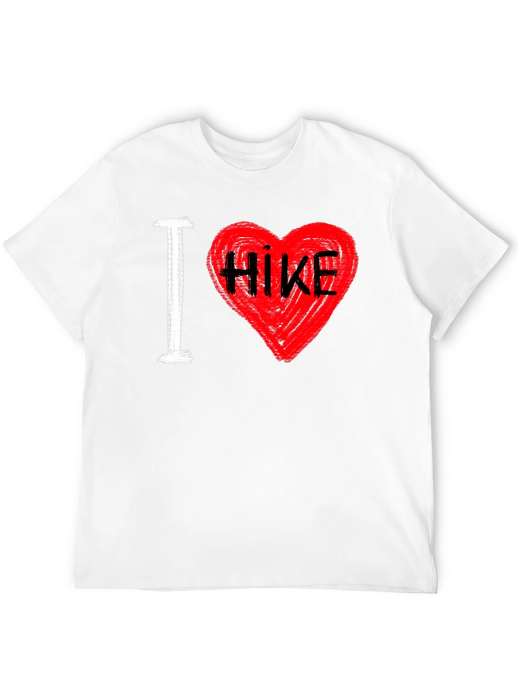 I Love Hiking T-Shirt - Heart Design