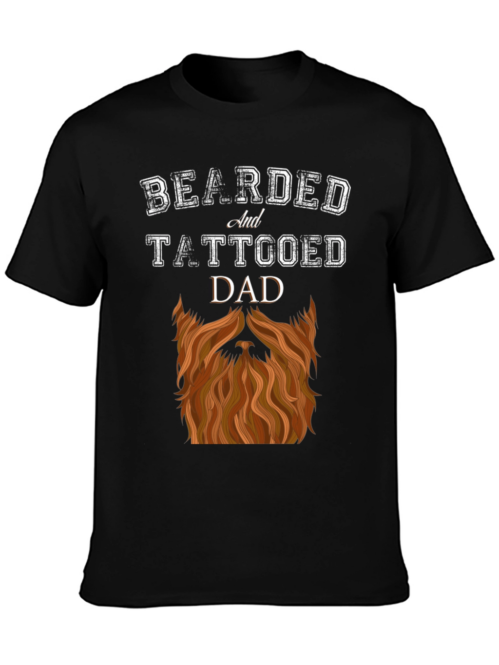 Bearded and Tattooed Dad Graphic T-Shirt