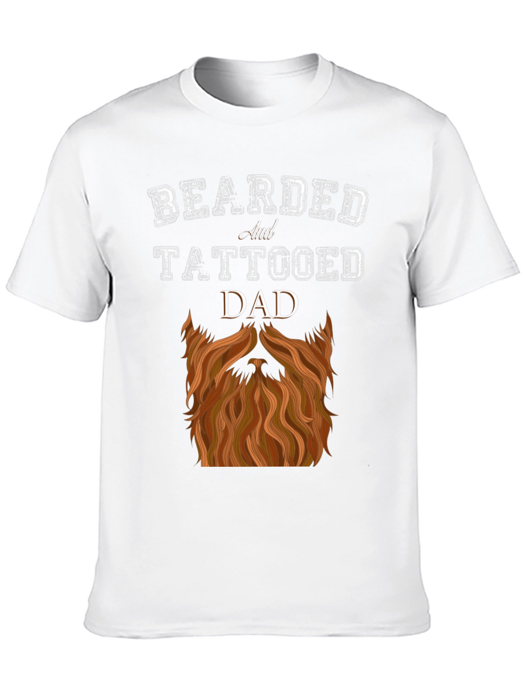 Bearded and Tattooed Dad Graphic T-Shirt