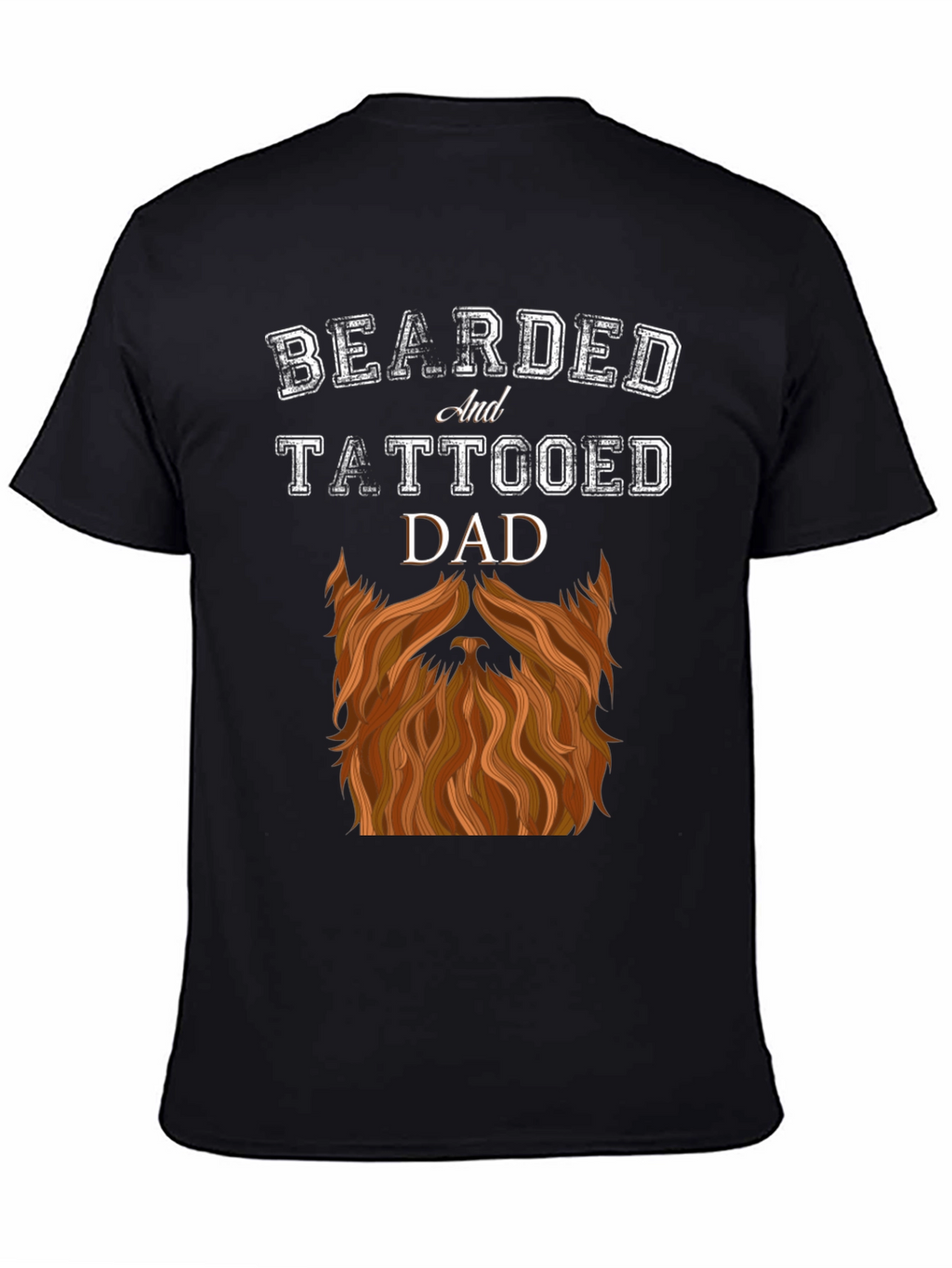 Bearded and Tattooed Dad Graphic T-Shirt