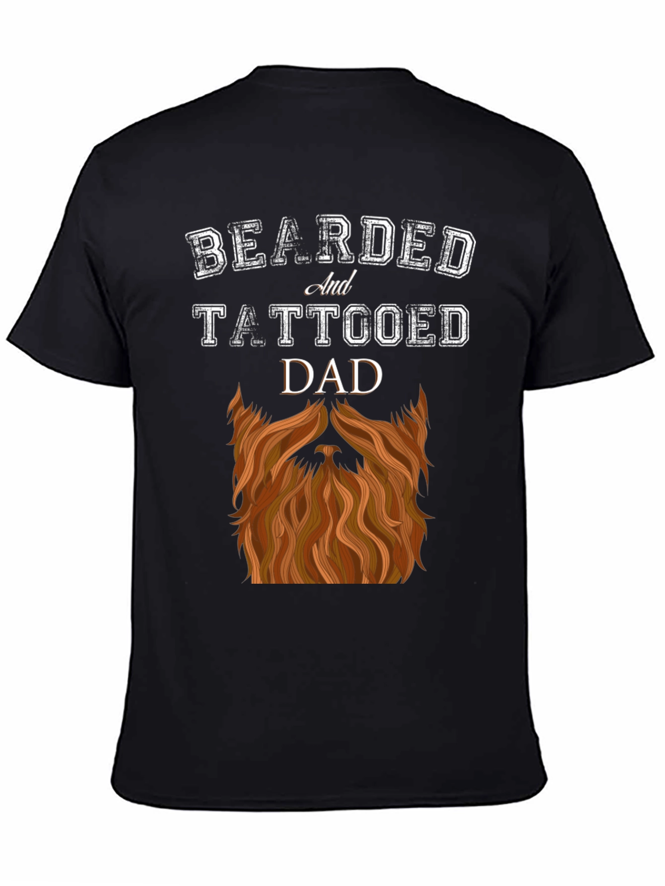 Bearded and Tattooed Dad Graphic T-Shirt