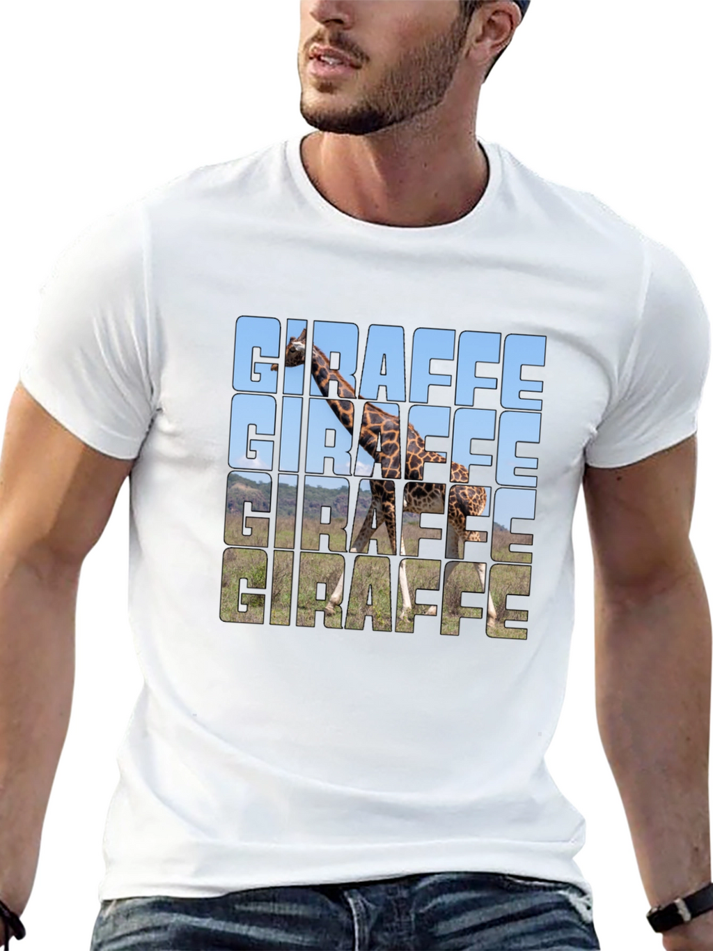 Giraffe Graphic T-Shirt - Trendy Animal Print Tee