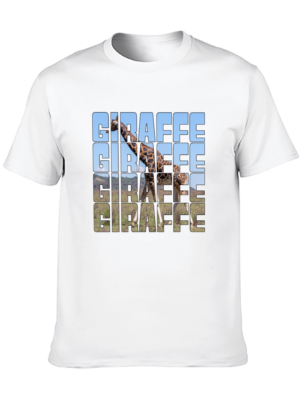 Giraffe Graphic T-Shirt - Trendy Animal Print Tee