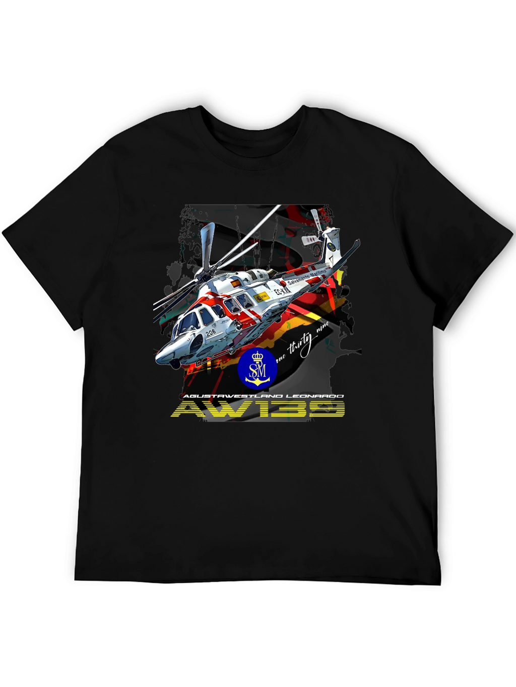AW139 Helicopter Graphic T-Shirt