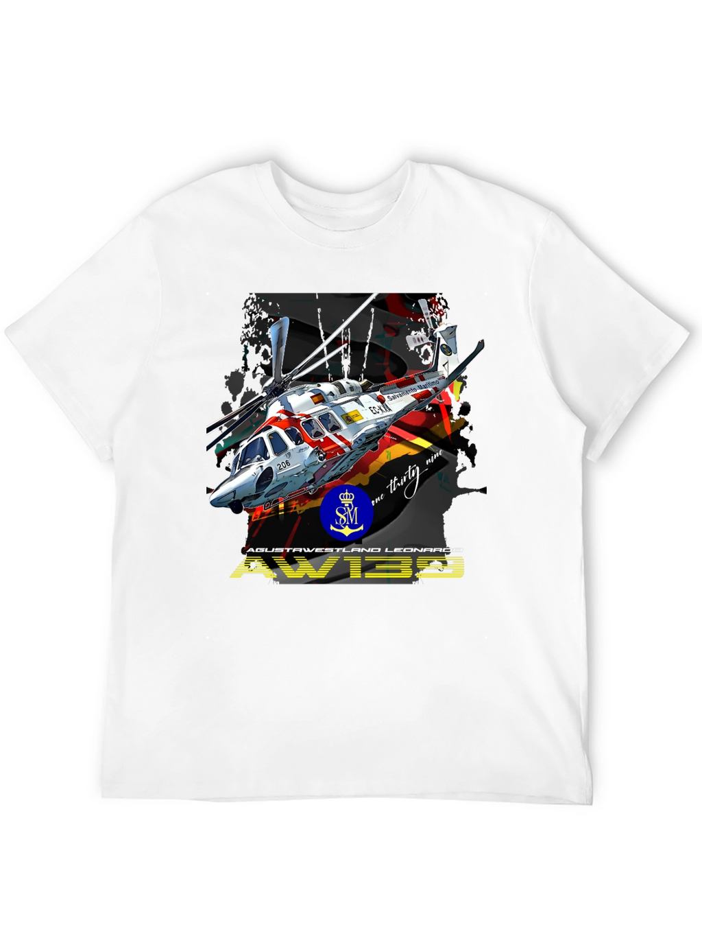 AW139 Helicopter Graphic T-Shirt