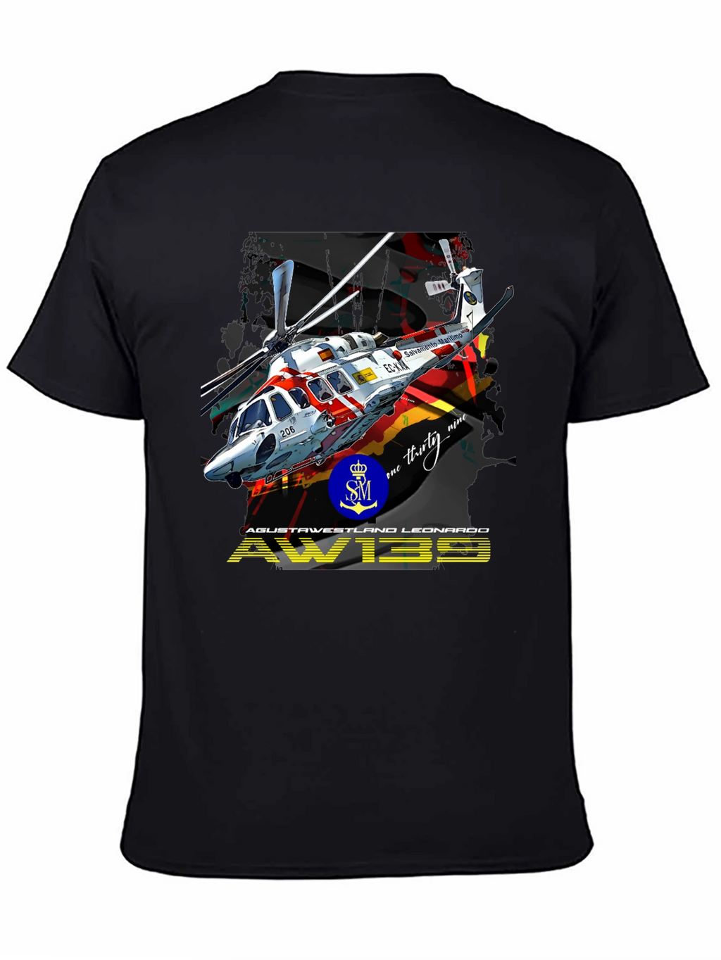 AW139 Helicopter Graphic T-Shirt
