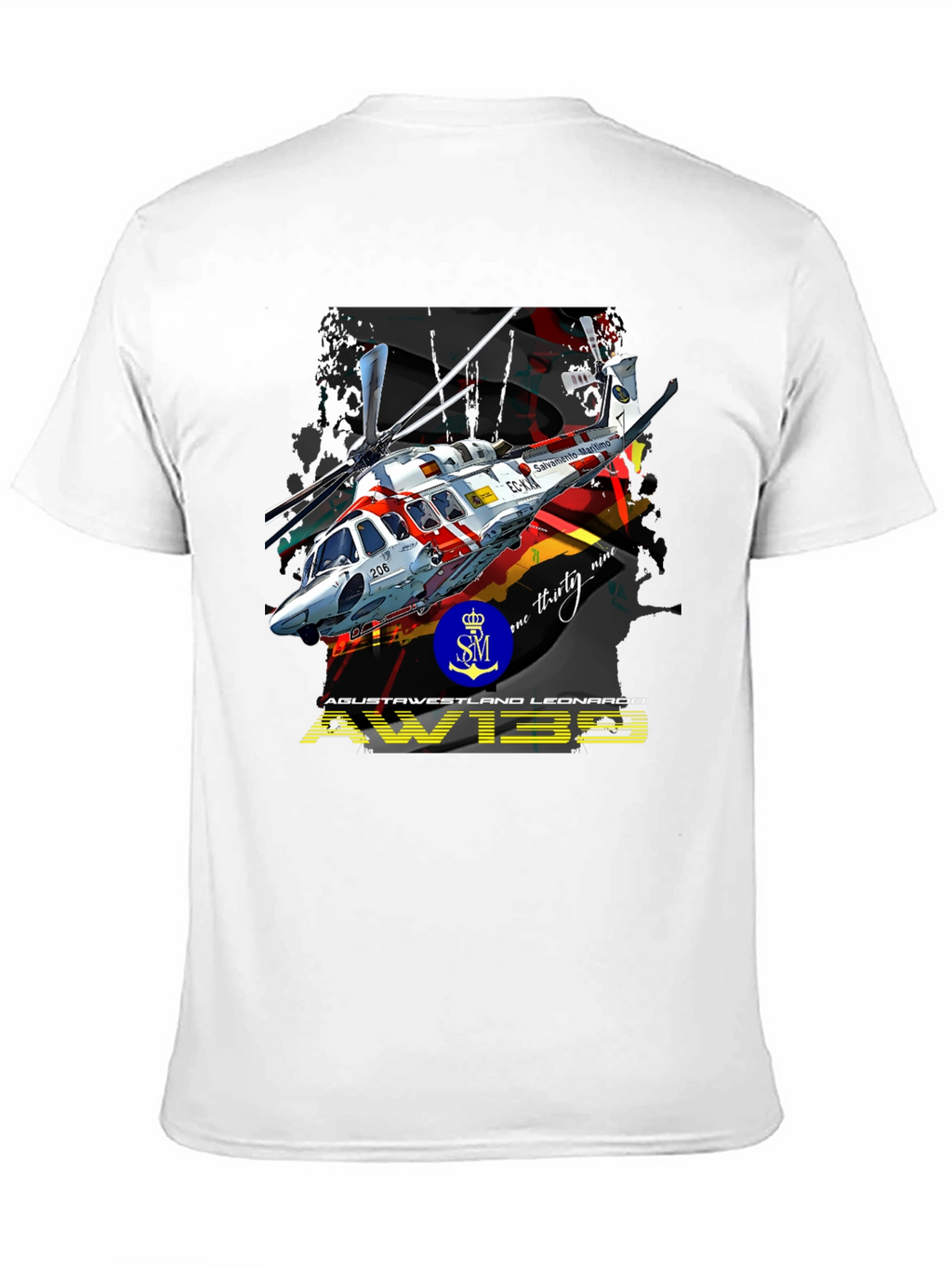 AW139 Helicopter Graphic T-Shirt