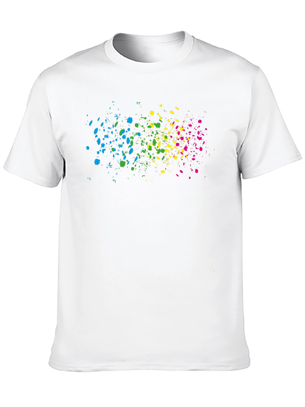 Abstract Splatter Print Black T-Shirt