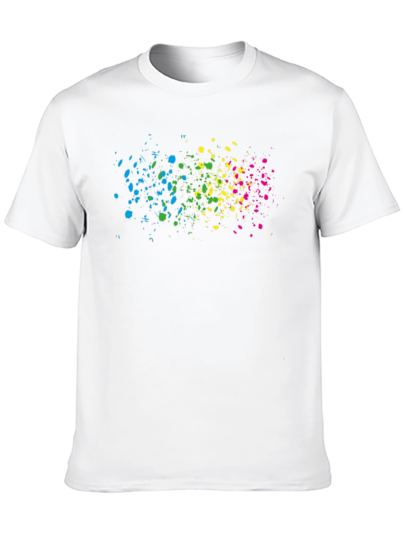 Abstract Splatter Print Black T-Shirt