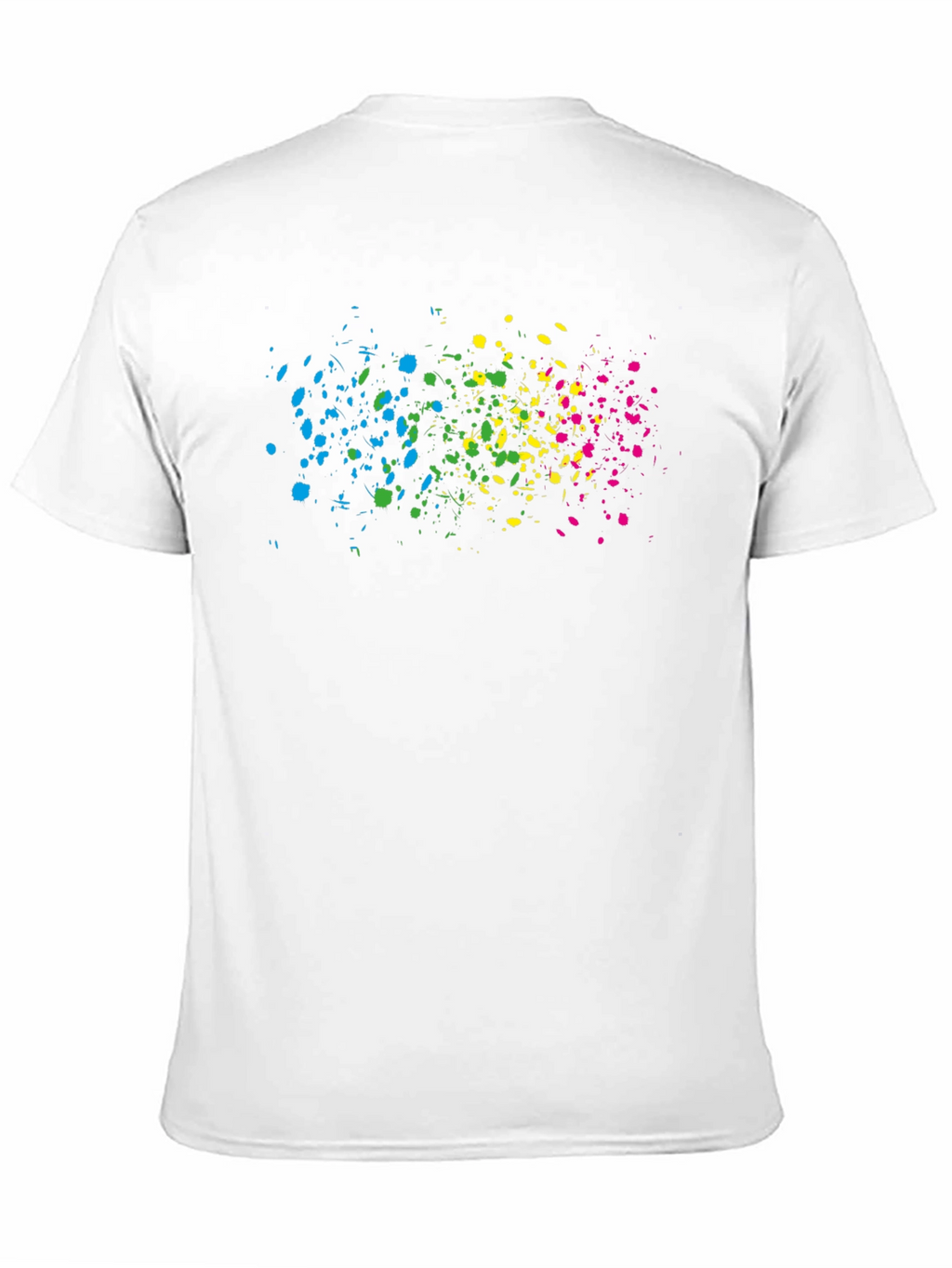Abstract Splatter Print Black T-Shirt