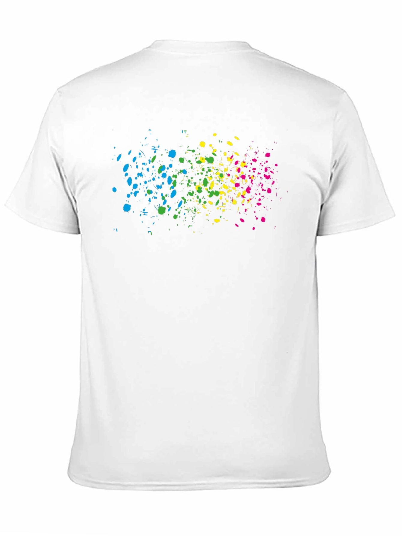Abstract Splatter Print Black T-Shirt
